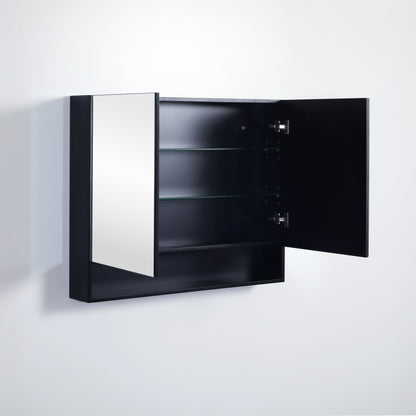 Matte Black Fremantle Mirror Shaving Cabinet 600-1480mm FMBSV600/750/900/1200/1500