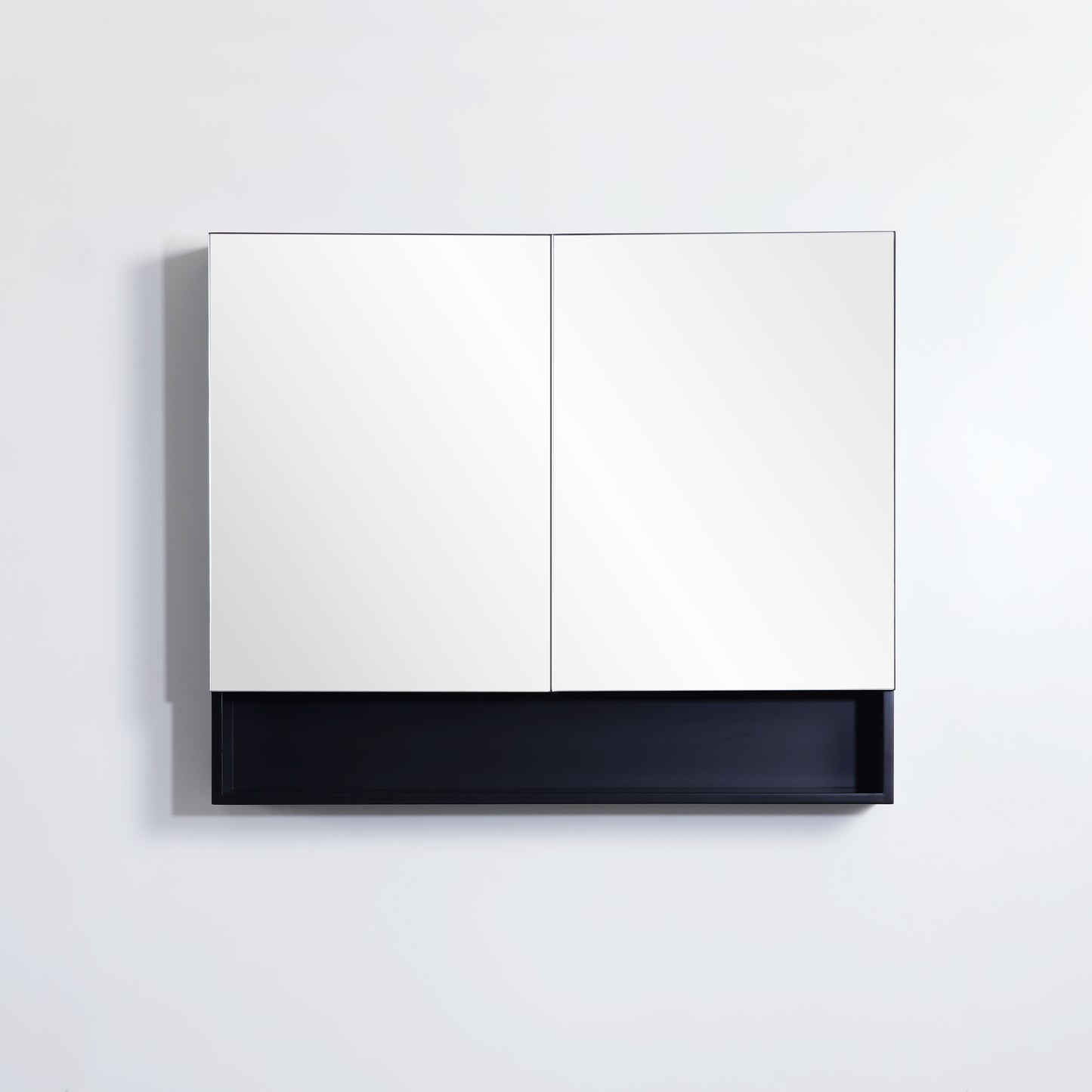 Matte Black Fremantle Mirror Shaving Cabinet 600-1480mm FMBSV600/750/900/1200/1500