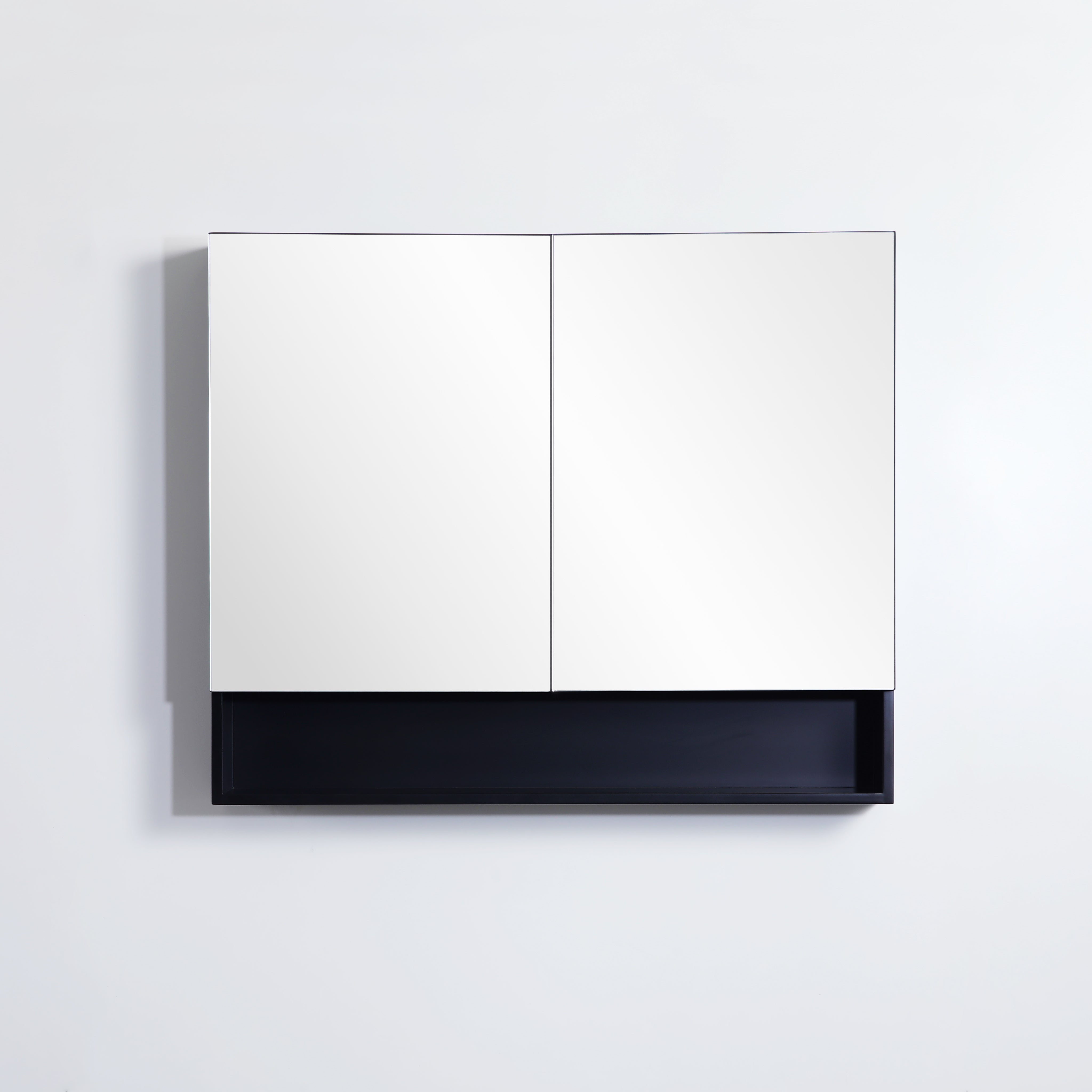 Shaving Cabinet  Matte Black Finish 600–1480mm