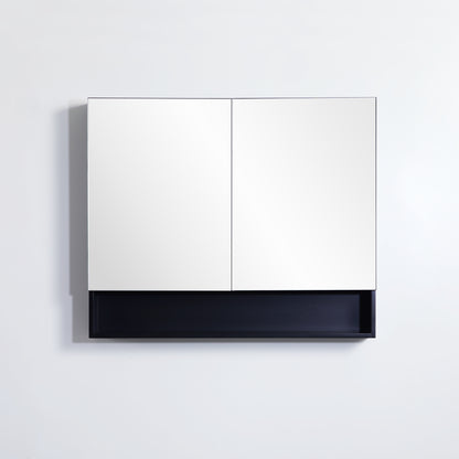 Matte Black Fremantle Mirror Shaving Cabinet 600-1480mm FMBSV600/750/900/1200/1500