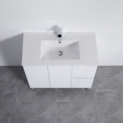 Bathroom  Vanity White PVC Polyurethane 900*460*880mm