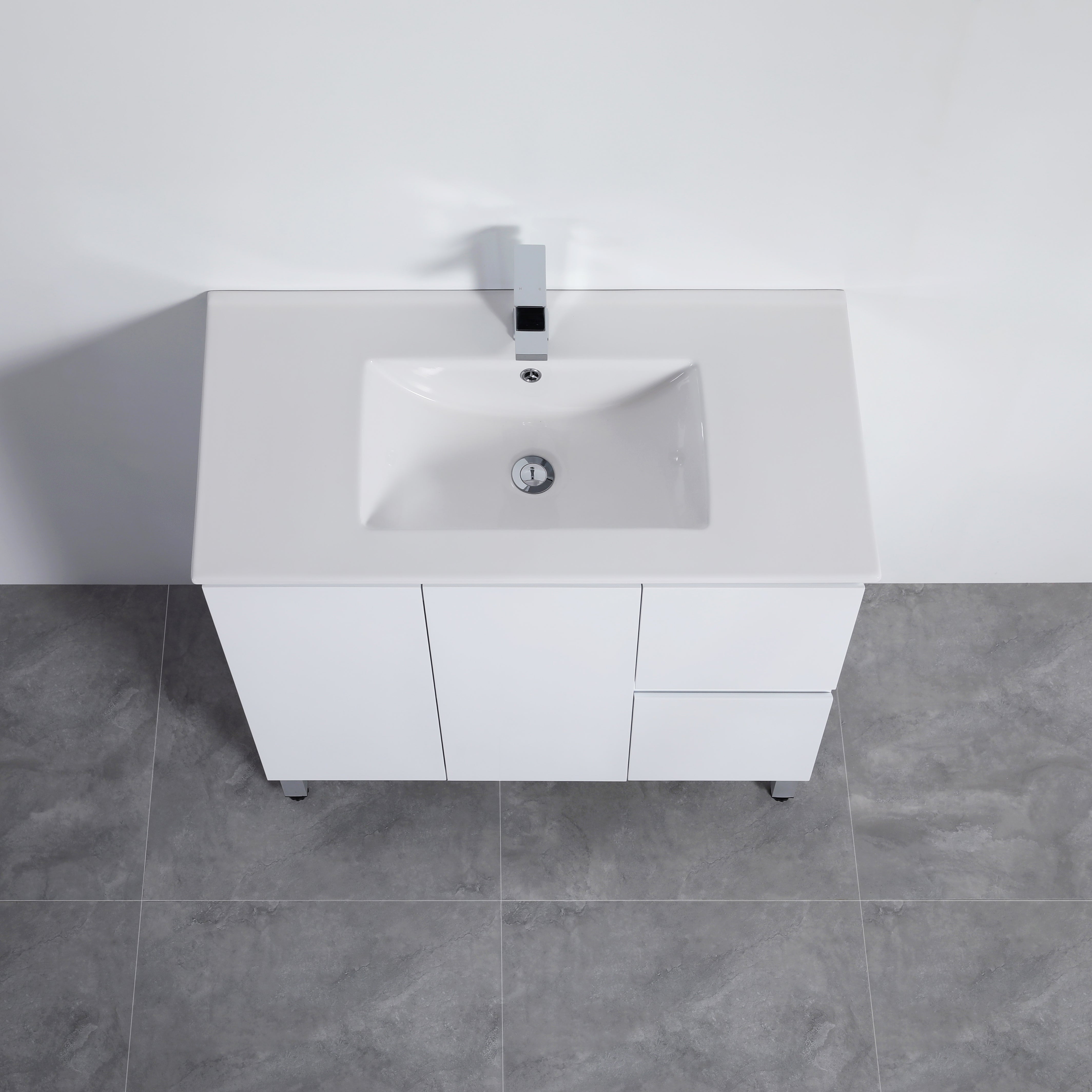 Bathroom  Vanity White PVC Polyurethane 900*460*880mm