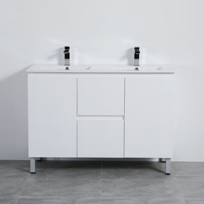 Bathroom Vanity White PVC Polyurethane Cabinet ONLY 1200/1500mm