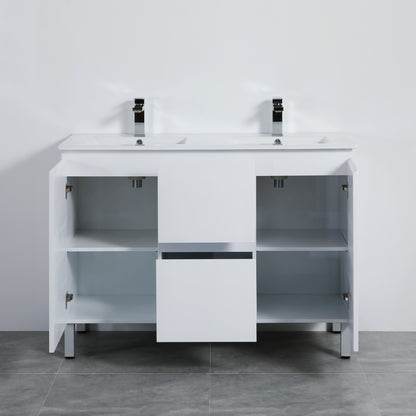 Bathroom Vanity White PVC Polyurethane Cabinet ONLY 1200/1500mm