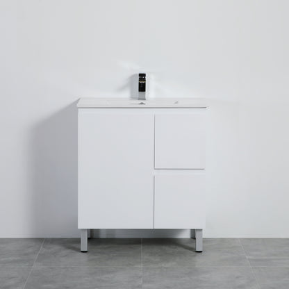 Bathroom Vanity White PVC Polyurethane 750*460*880mm