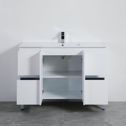 Bathroom Vanity White PVC Polyurethane Cabinet ONLY 1200/1500mm