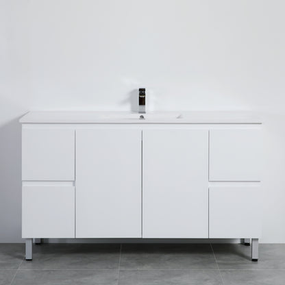 Bathroom Vanity White PVC Polyurethane Cabinet ONLY 1200/1500mm