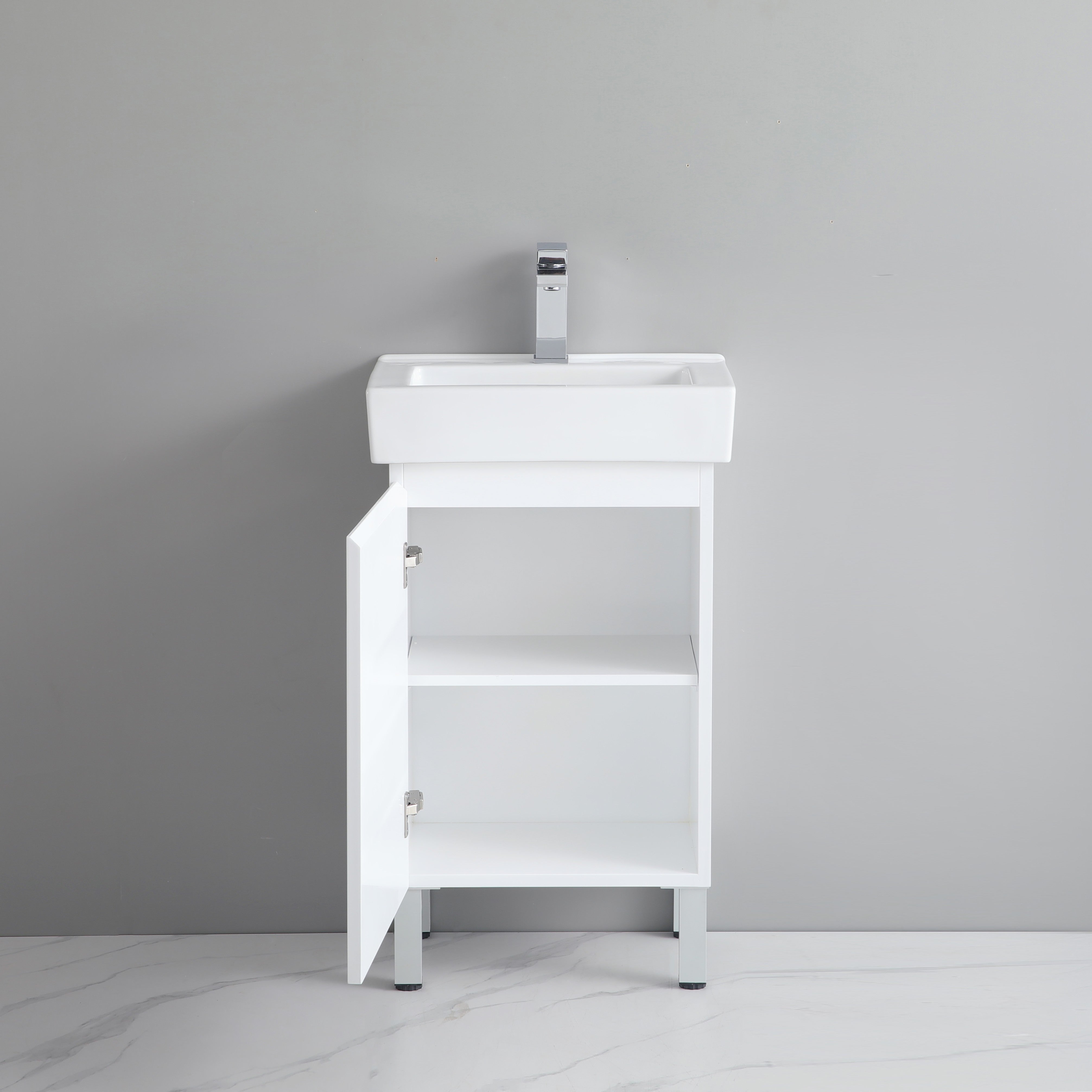 Polyurethane PVC Slim Floor Vanity 500*325*850mm