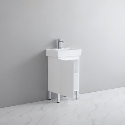 Polyurethane PVC Slim Floor Vanity 500*325*850mm