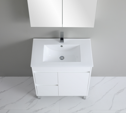 750*460*880mm White Polyurethane PVC Standard Vanity Polar P74LLG