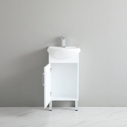 Polyurethane MDF Slim Floor Vanity 450*360*870mm