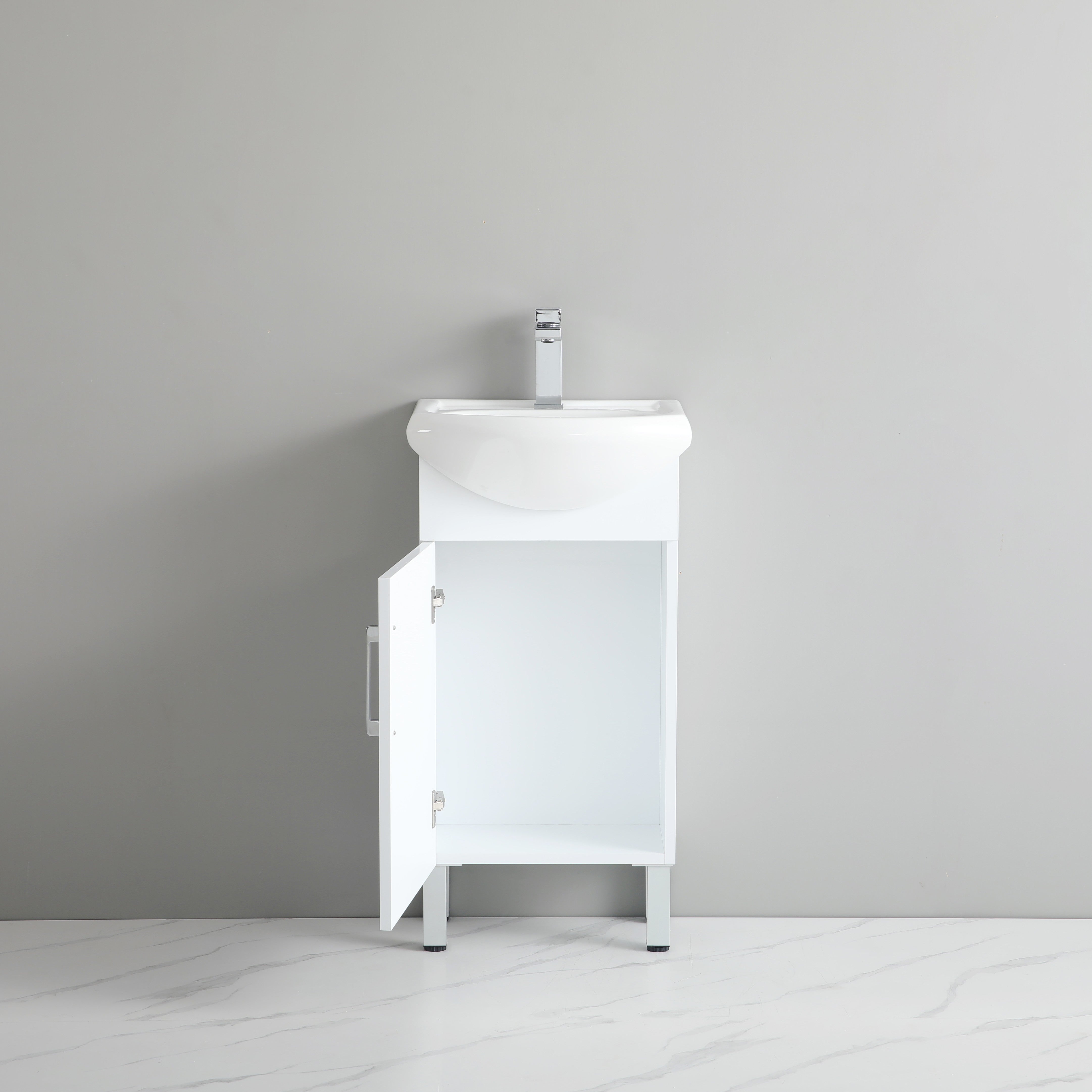 Polyurethane MDF Slim Floor Vanity 450*360*870mm