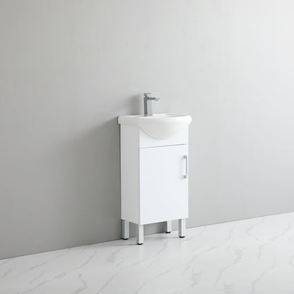 Polyurethane MDF Slim Floor Vanity 450*360*870mm