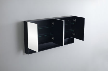 Matte Black Fremantle Mirror Shaving Cabinet 600-1480mm FMBSV600/750/900/1200/1500
