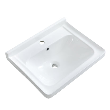 PVC cabinet with ceramic laundry sink with Soft closing doors 610*480*880mm