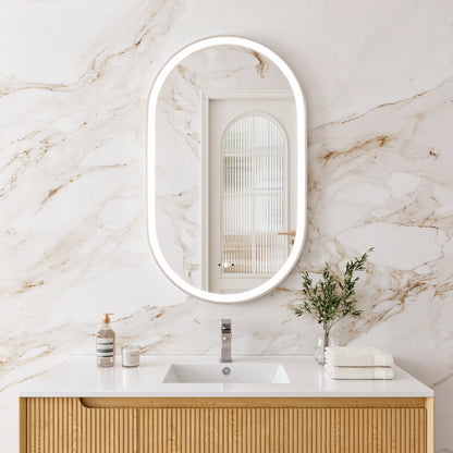 Olivia Iron Framed LED Bathroom Mirror 600×1000mm