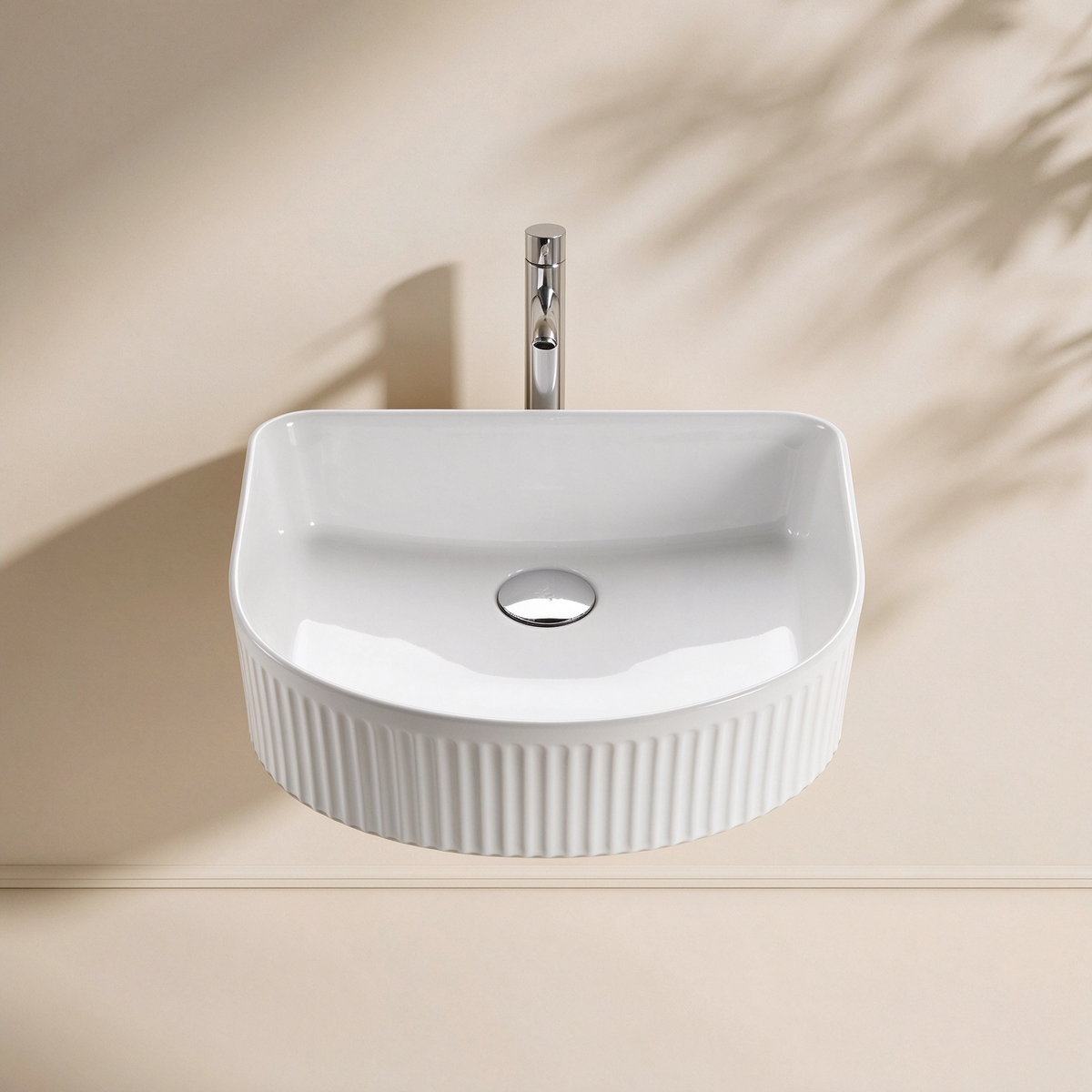 Arch Premium Ceramic Above-Counter Basin 400*360*130mm LH-BS01-400GW/MB/MW