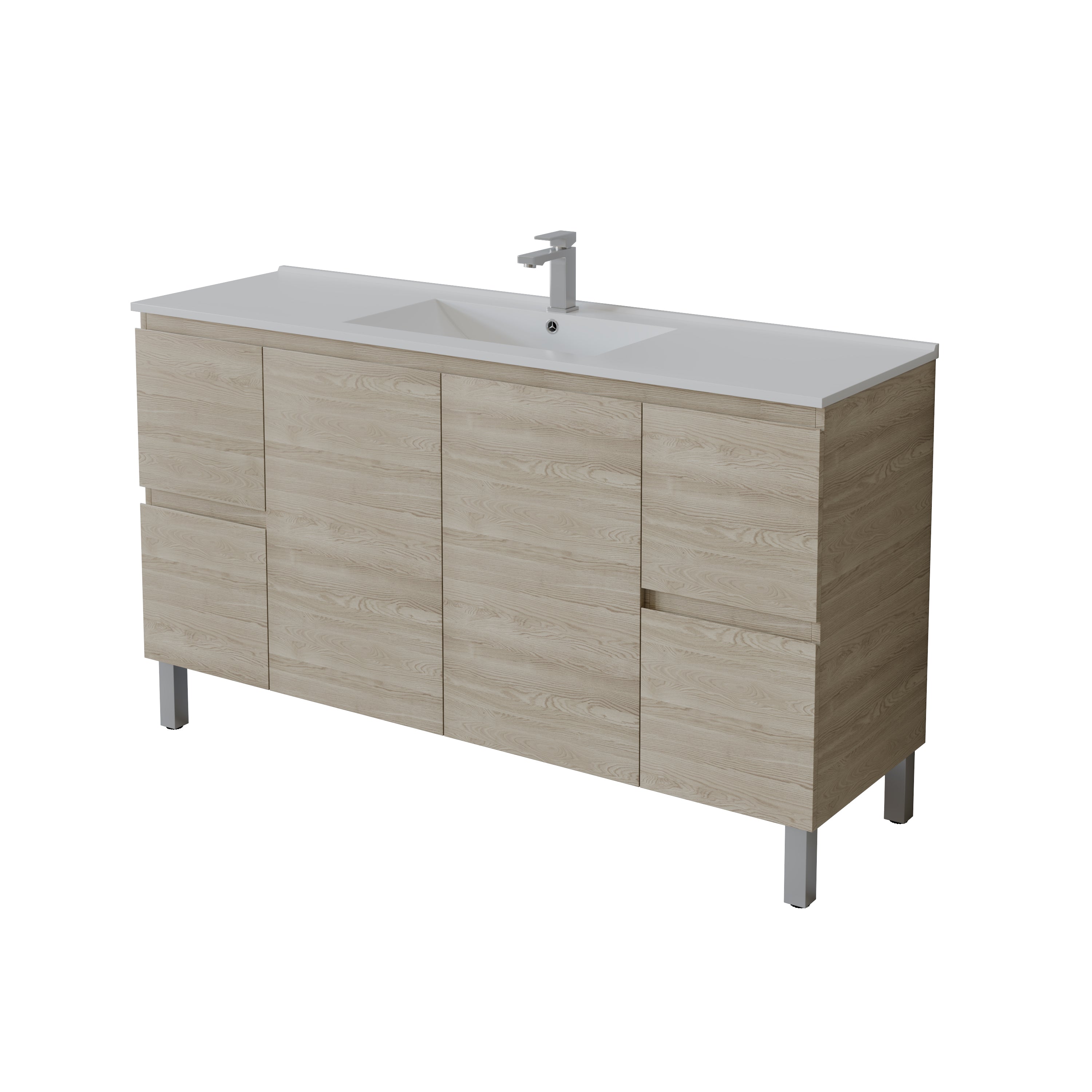 Bathroom Vanity White PVC Polyurethane 1200/1500mm