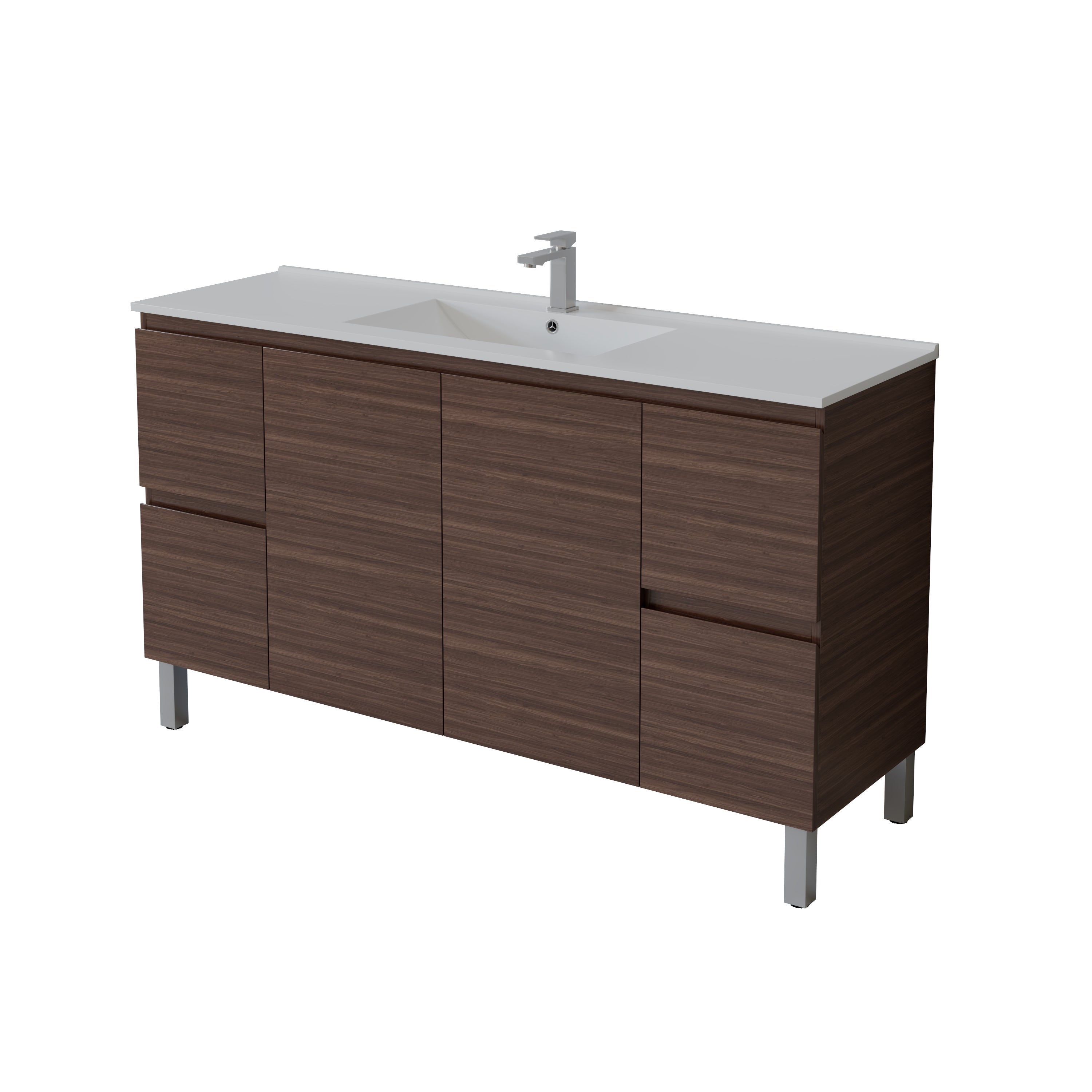 Bathroom Vanity White PVC Polyurethane 1200/1500mm