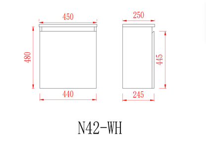 Nordic Ensuite Wall Hung Vanity 440*250*480mm (Luxern)