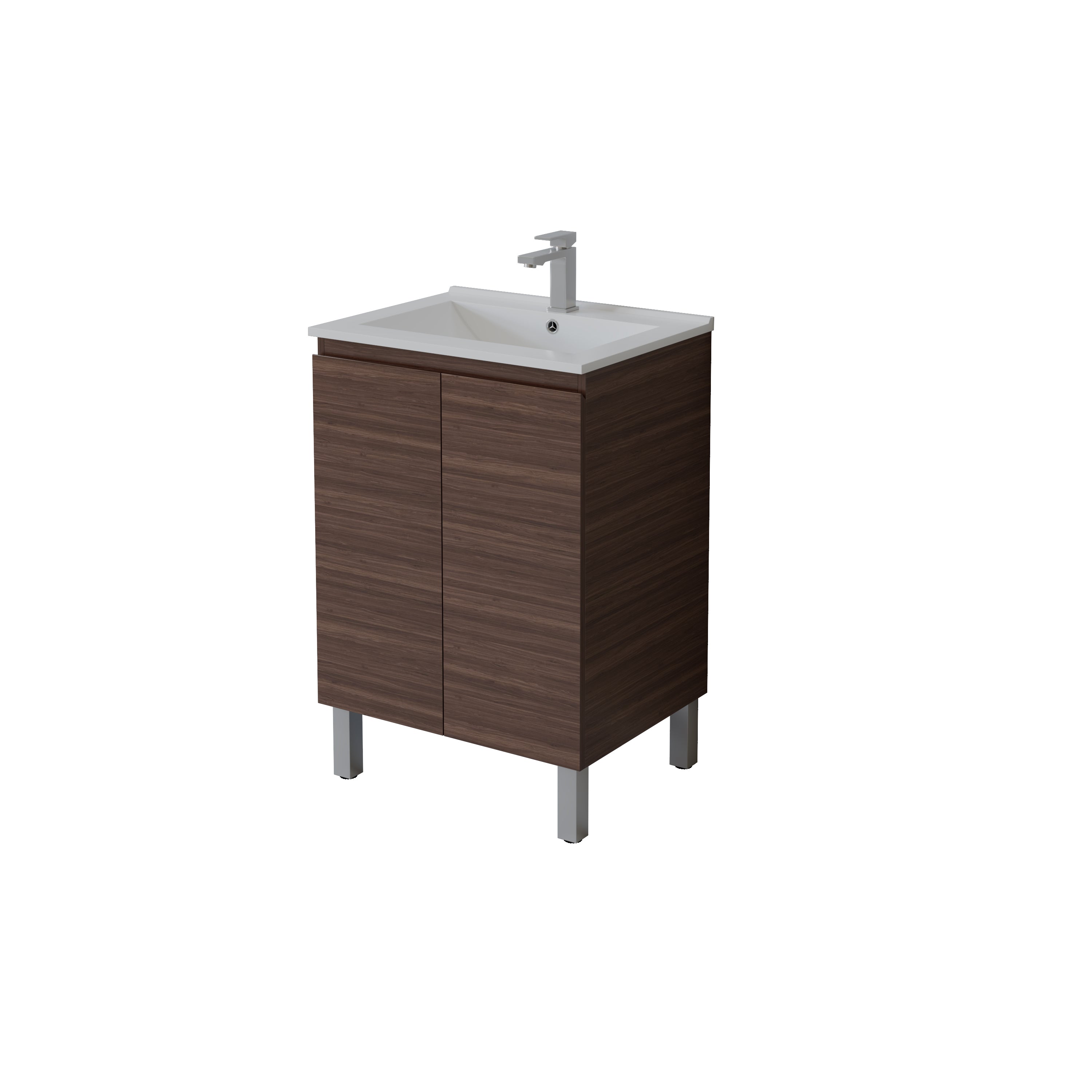 Bathroom Vanity White PVC Polyurethane 600*460*880mm