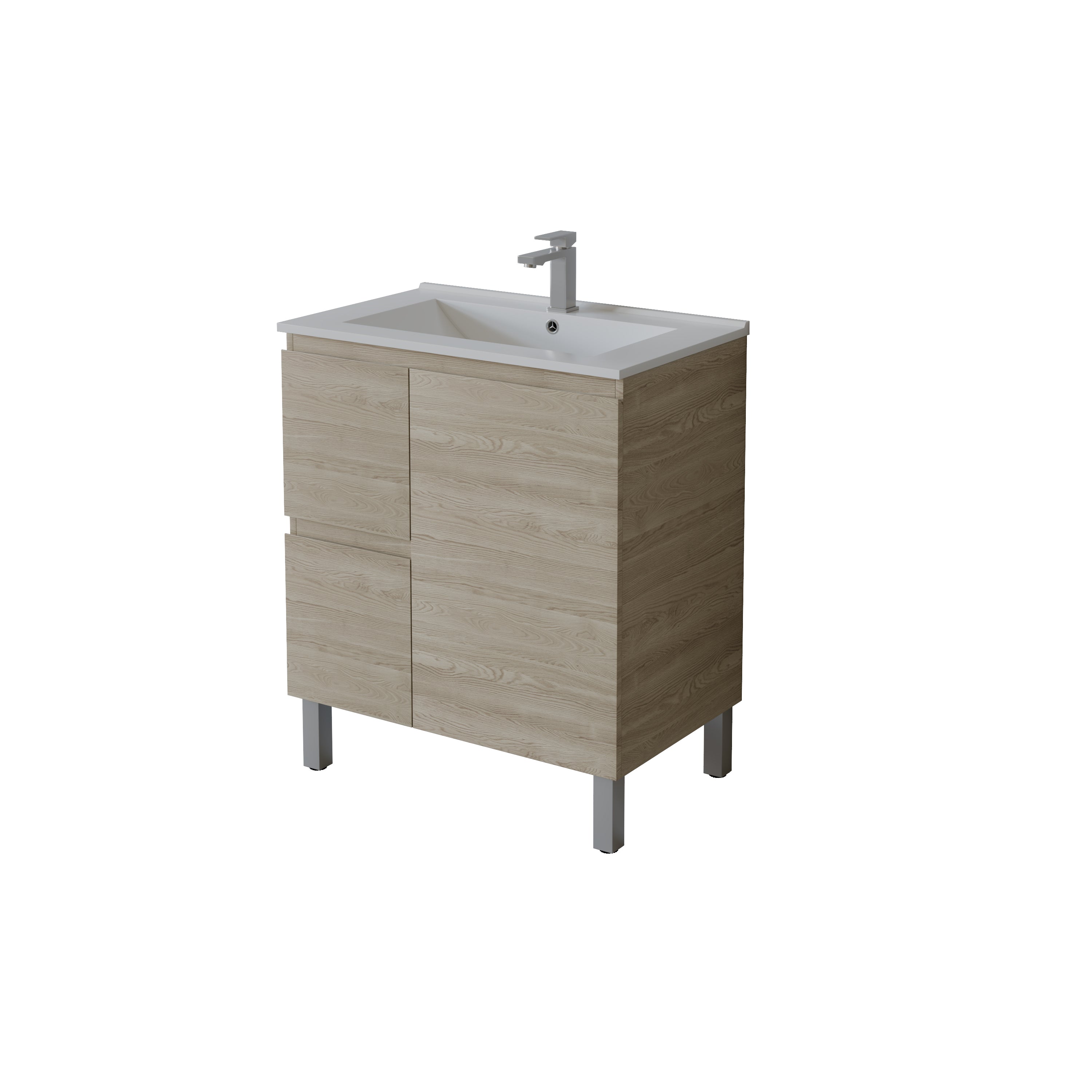 Bathroom Vanity White PVC Polyurethane 750*460*880mm