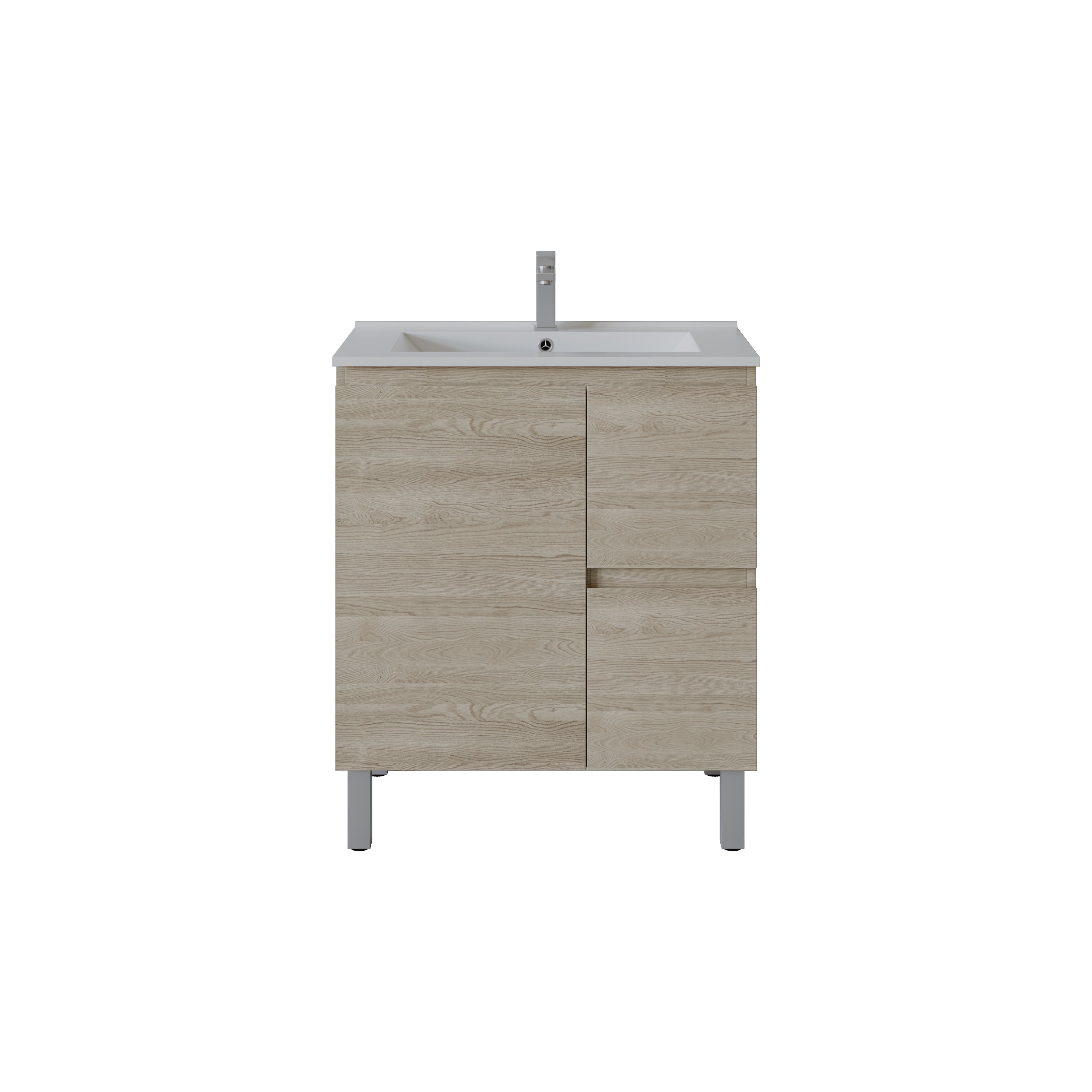 Bathroom Vanity White PVC Polyurethane 750*460*880mm
