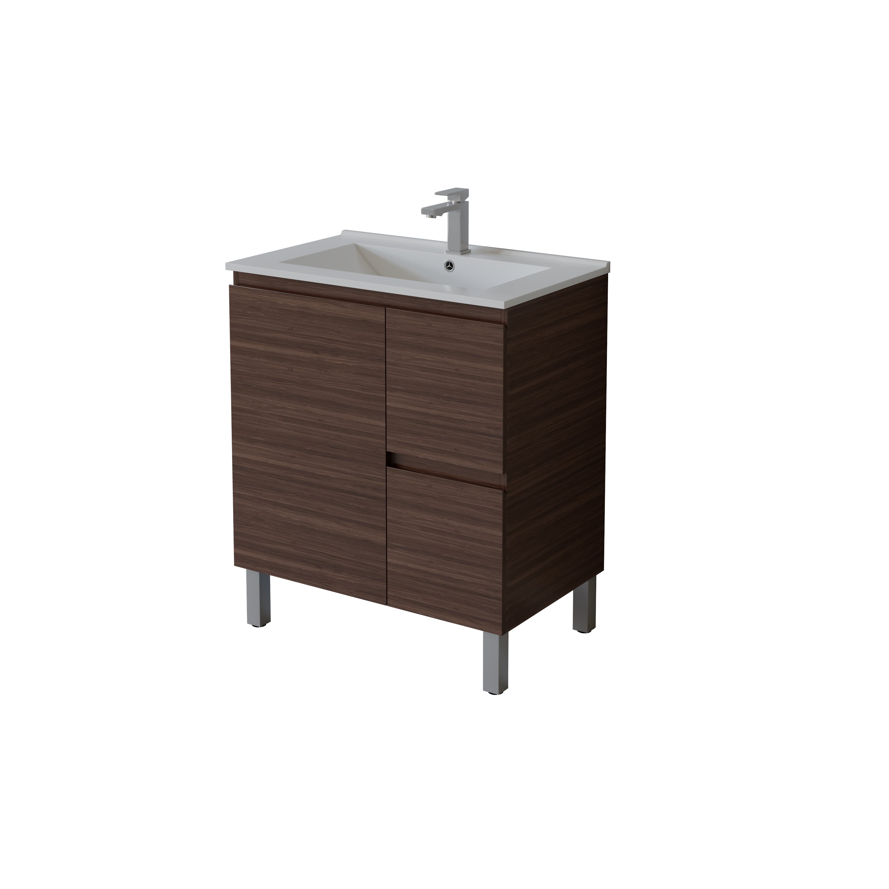 Bathroom Vanity White PVC Polyurethane 750*460*880mm