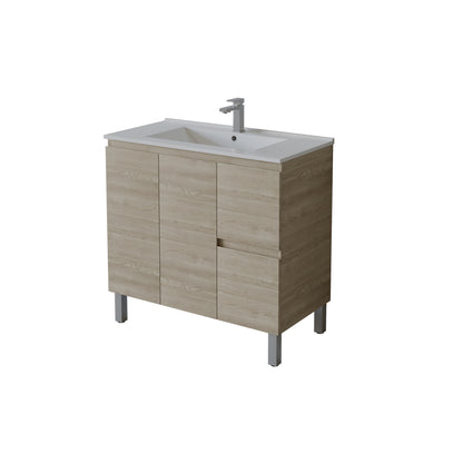 Bathroom  Vanity White PVC Polyurethane 900*460*880mm