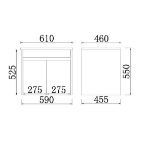 PVC Wall-Mounted Vanity Cabinet 600-1790mm