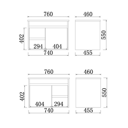 PVC Wall-Mounted Vanity Cabinet 600-1790mm