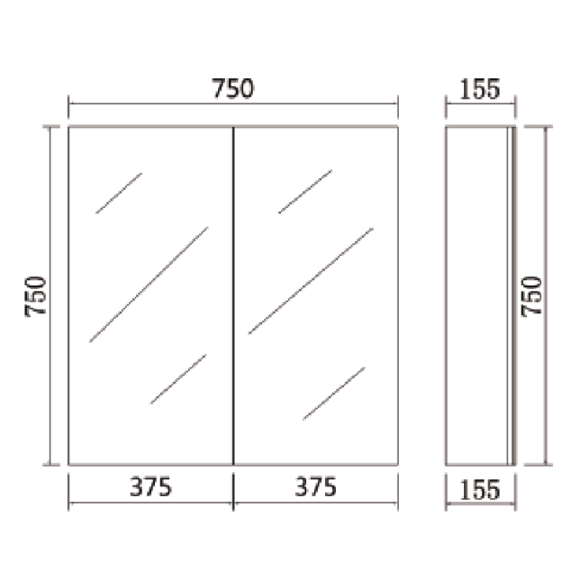PVC Shaving Cabinet – Modern Bathroom Storage 600–1500mm