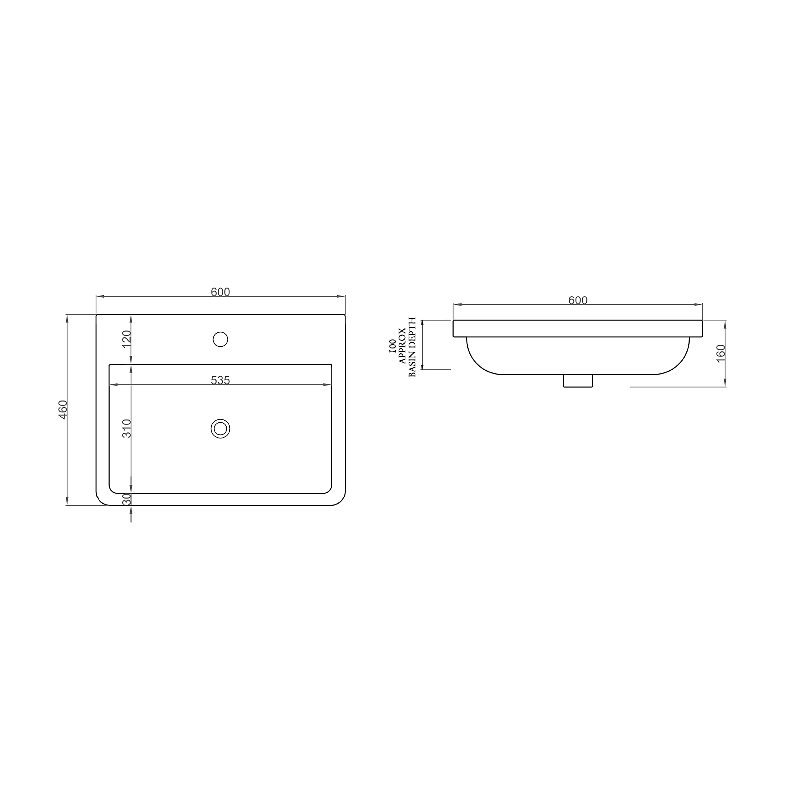 Olivia Poly Top 600-900mm