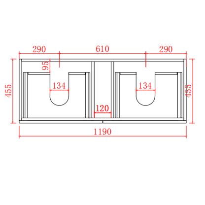 PVC Wall-Mounted Vanity Cabinet 1200/1500mm