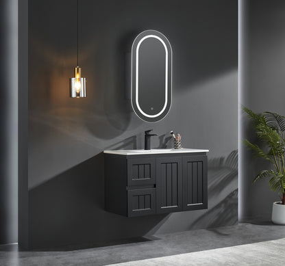 LED PVC Mirror Shaving Cabinet – Modern Bathroom Storage 450x900x155mm