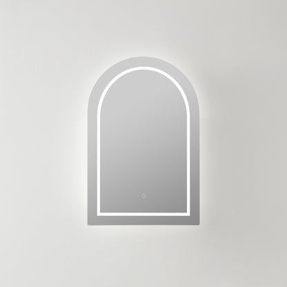 Olivia  Arch LED Shaving Cabinet Pencil Edge Frontlit 600x900x155mm OARSV6090MB/MW-LED