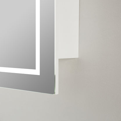 Olivia  Arch LED Shaving Cabinet Pencil Edge Frontlit 600x900x155mm OARSV6090MB/MW-LED