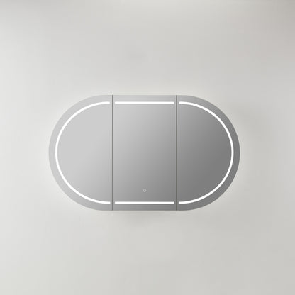 Olivia LED PVC Mirror Shaving Cabinet 1200/1500mm OPLSV1275-1580MW-LED/OPLSV1275-1580MB-LED