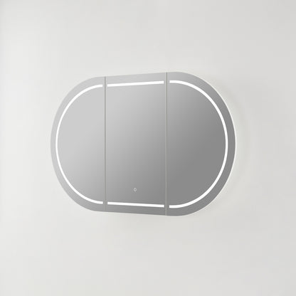Olivia LED PVC Mirror Shaving Cabinet 1200/1500mm OPLSV1275-1580MW-LED/OPLSV1275-1580MB-LED