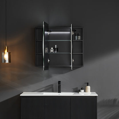 LED PVC Mirror Shaving Cabinet – Modern Bathroom Storage 1200/1500mm