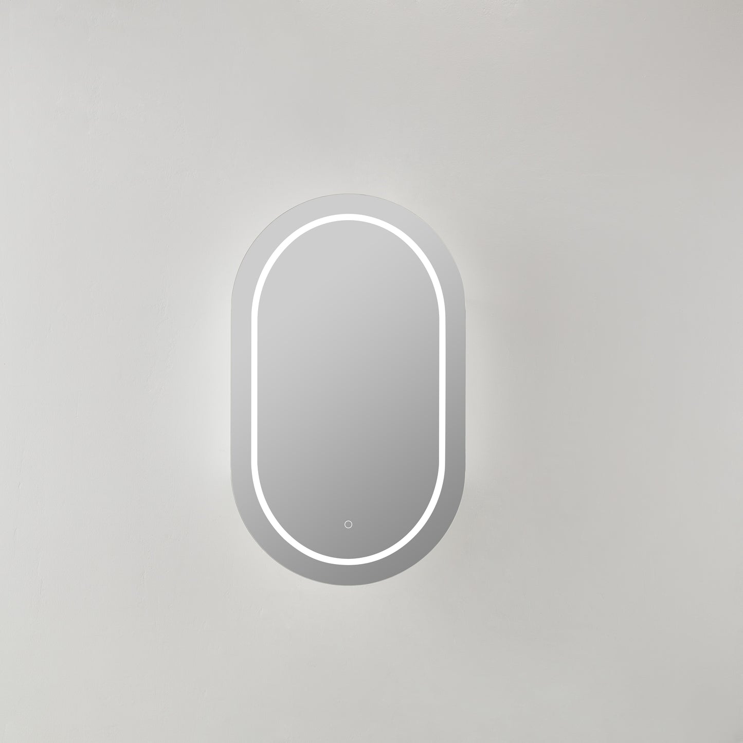 Olivia LED Frontlit Mirror Oval Shaving Cabinet 450x900x155mm OPLSV4590MB/MW-LED