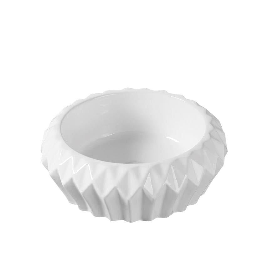 VITO Oslo Diamond Round Ceramic Above-Counter Basin 400*400*150mm