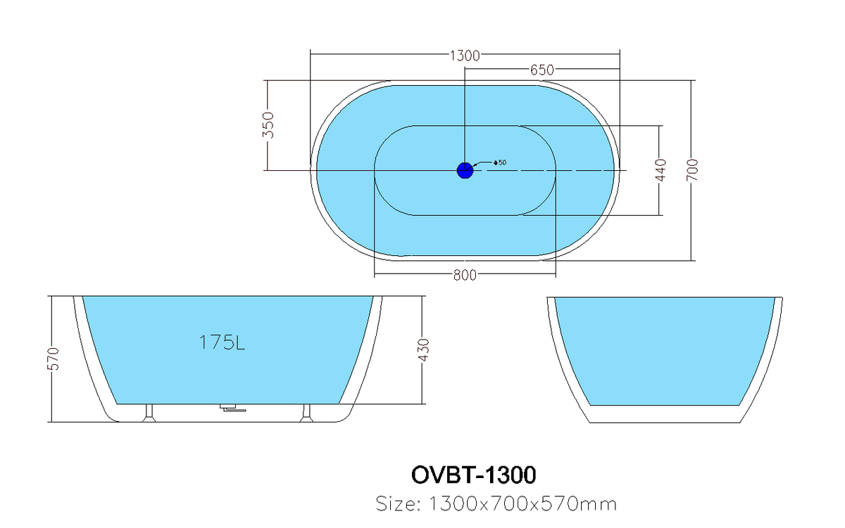 Free Standing Bathtub LH-BA14-1300/1400/1500/1700-NF/OF
