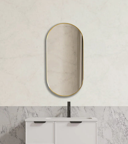 Olivia Aluminum Framed Mirror 5mm Copper Free with Safety Film 450*900/600*1000mm KOV4590F/KOV60100F-MB/BG/BN/GM