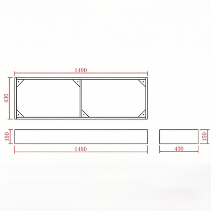 Kickboard For AC64L-154L 590-1490mm
