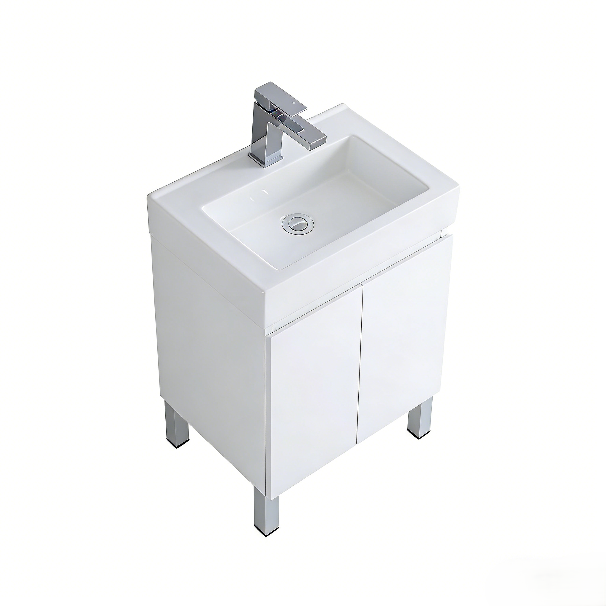 Polyurethane PVC Slim Floor Vanity 500*325*850mm