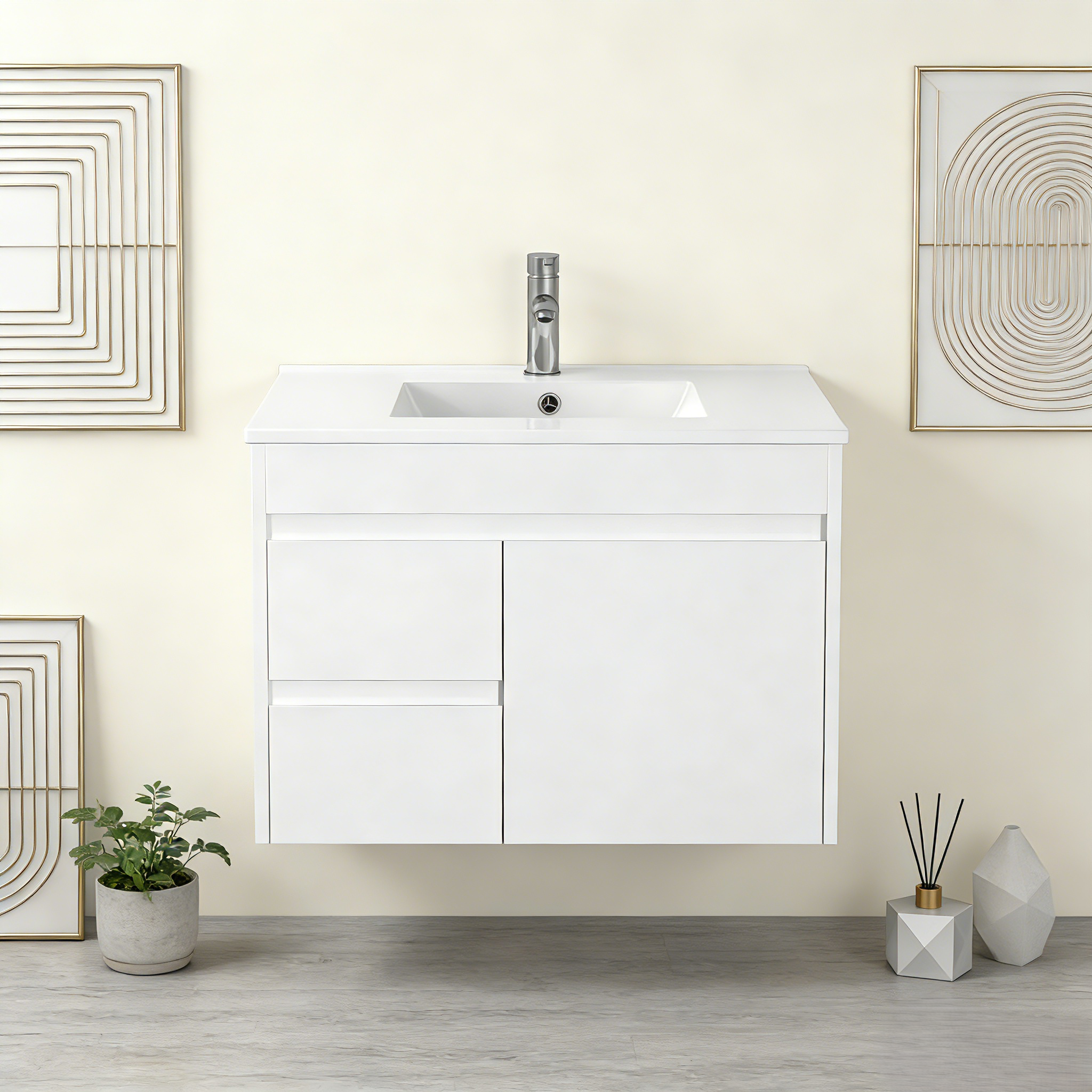 PVC Slimline Floating Vanity 600/750/900mm