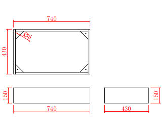 750*460*880mm White Polyurethane PVC Standard Vanity Polar P74LG