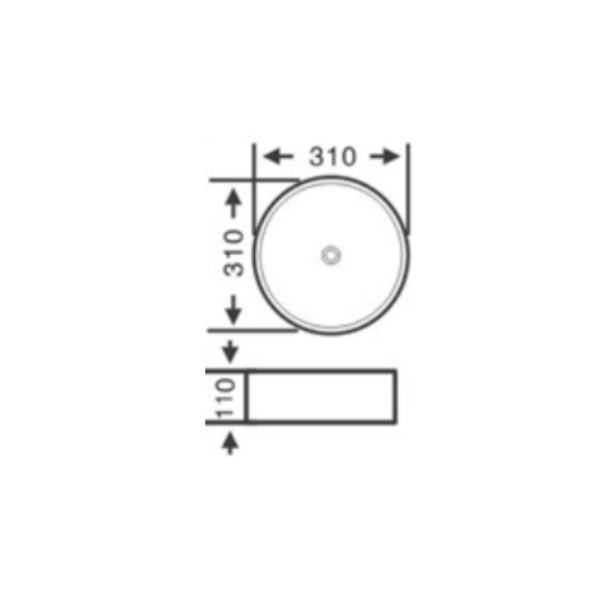 Above Counter Basin 310*310*110mm LH-BS16-310GW/MW