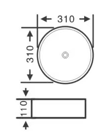Cloud Ink Design Above Counter Basin 310*310*110mm